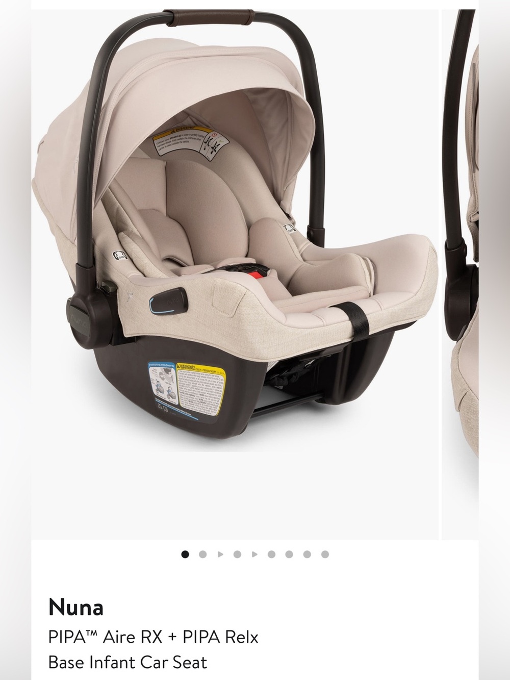 Nuna PIPA Aire RX + PIPA Relx Base Infant Car Seat - Picture 4 of 7